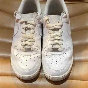Nike Air Force 1 White Leather Sneakers